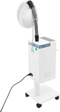 DYRABREST Professional Nano Hair Steamer Heavy-Duty Nano Steam Hair Treatment Machine Freestanding Multi-Function Hair Care Steamer for Color, Spa, Scalp Care, 4 Wheels & External Tank (White)