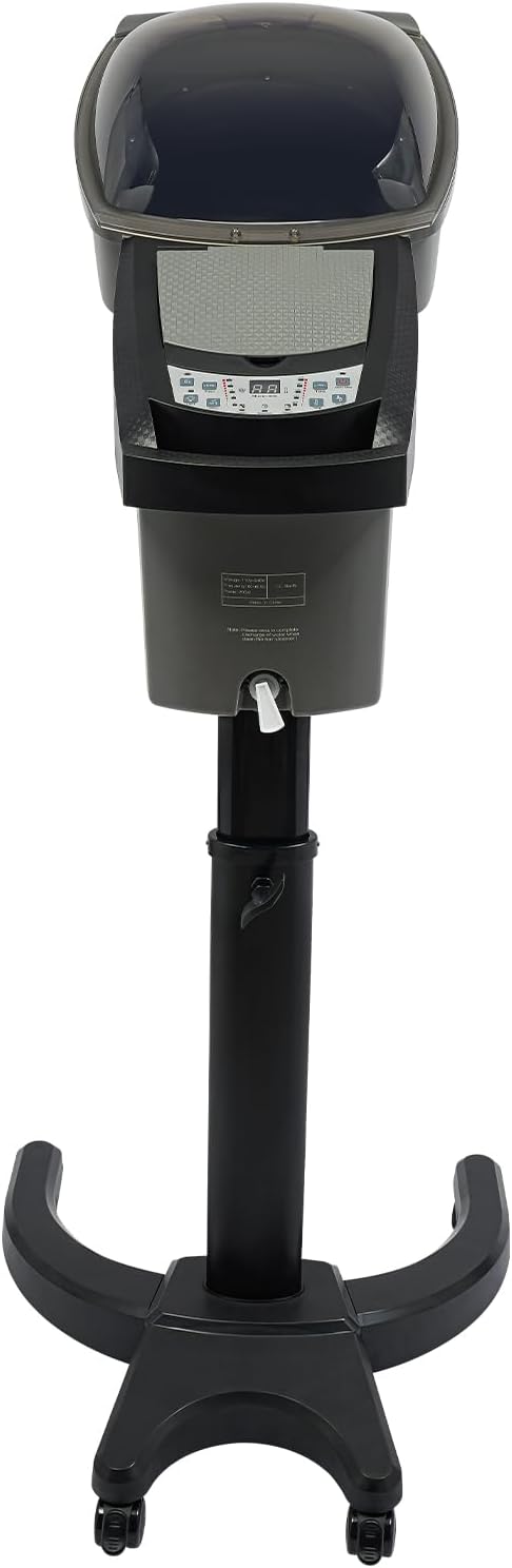Portable Standing Dryer, 1875w Multi-Functional Ionic Hooded Hair Dryer with 7-Color Light,3 Temperature Settings,Micro Mist Ultrasonic Ozone Hair Care Steamer Oil Treatment Machine for Salon (Black)
