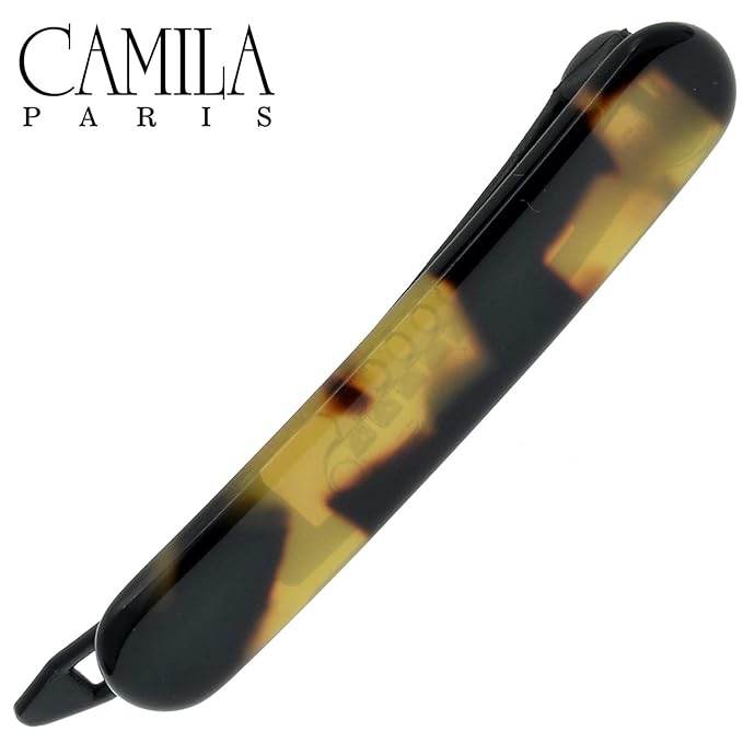 Camila Paris CP2800 French Hair Barrette Clip for Girls, Handmade, Tokyo, Metal-Free Closure Strong Hold Grip Hair Clips for Women, No Slip and Durable Styling Girls Hair Accessories, Made in France
