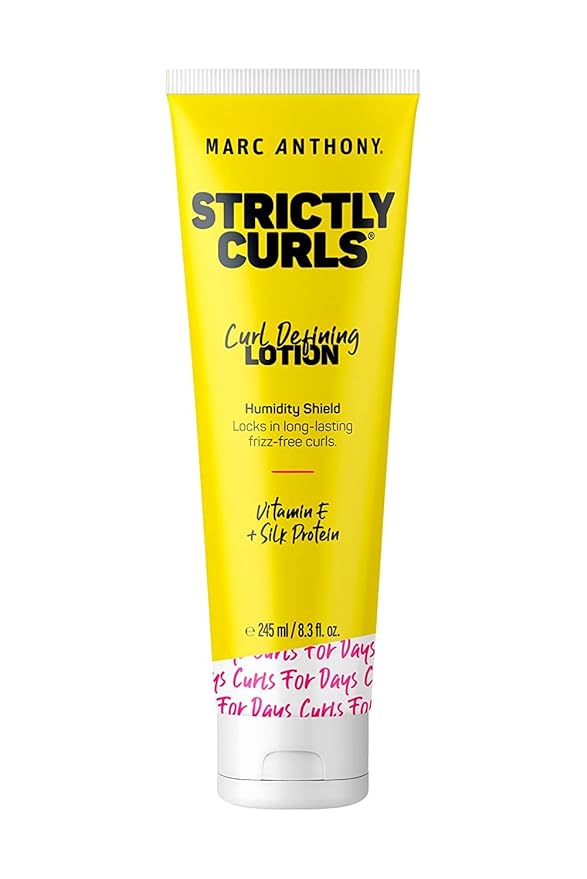 Marc Anthony Curl Defining Hair Styling Lotion for Curly Hair, Strictly Curls - Long Lasting Moisturizing Lightweight Gel for Maximum Curl Definition, Bounce & Shine - Styling Product Reduces Frizz