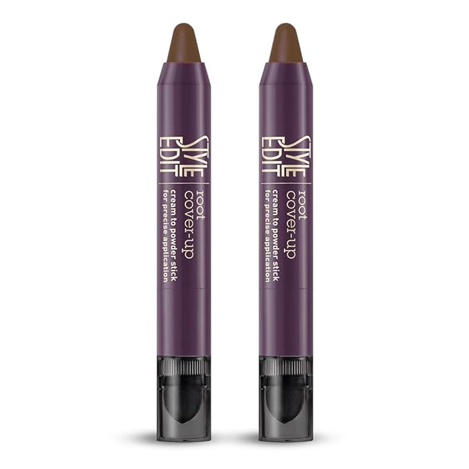 Style Edit Root Touch Up Stick for Light Brown and Gray Hair Coverage, Temporary Hair Color with Premium Shading Sponge Pen, Hair Makeup Cover Up, 0.11 oz 2 Pack