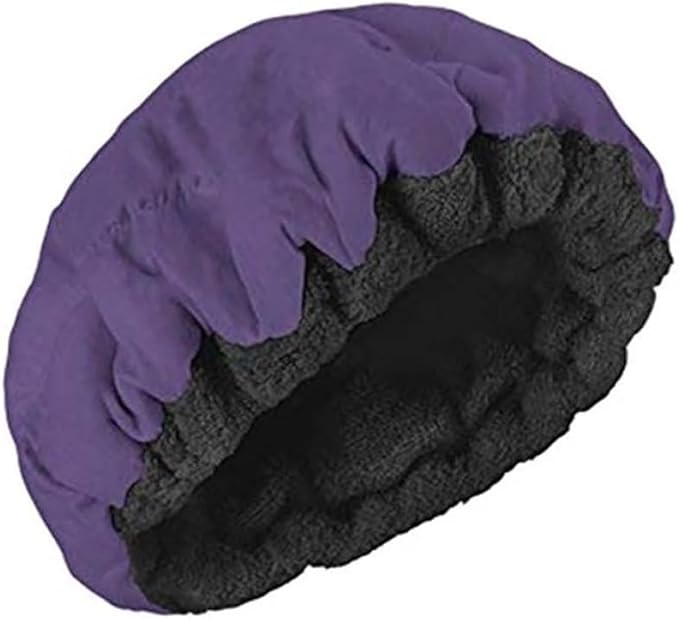 1Pc Cordless Conditioning Heat Cap Flaxseed Heat Cap Microwavable Hair Care for Conditioning, Purple