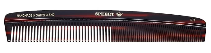 #27 Handmade Wide Narrow Tooth Comb Tortoise Havana Acetate Thick Coarse Curly Thin Fine Straight Hair Detangling Parting Grooming Teasing Hair Styling Hairdresser Barber Hairdressing Wet Dry