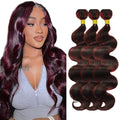 99j Human Hair Bundles Burgundy Body Wave Bundle Grade 8A Brazilian Virgin Remy Hair 3 Bundles 14 14 14 Inch Double Weft Real P1B99j Hair Weave 300g