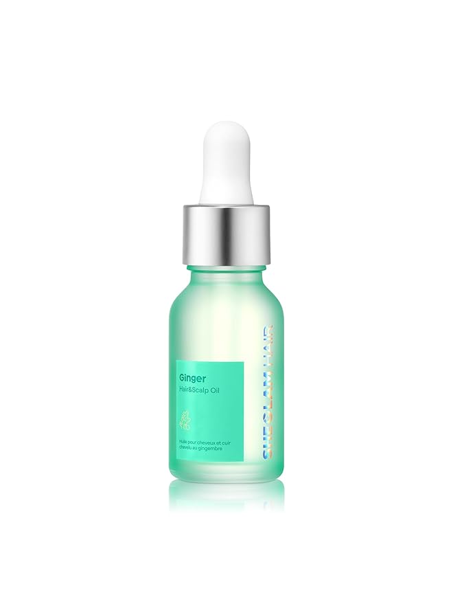 SHEGLAM Hair & Scalp Oil - 0.5 fl oz, Hydrating Serum, Macadamia & Grapeseed Oils, Soothes Dry Scalp, Balances Sebum, Adds Shine, For Sensitive Scalp & Dandruff (Ginger)