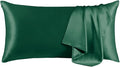 THXSILK 100% Mulberry Silk Pillowcase for Hair and Skin Heath, Best Gift Choice, Grade 6A+ Silk, Mulberry Silk Pillow Cover with Zipper, 1pc(California King Size 20"x40", Emerald Green)