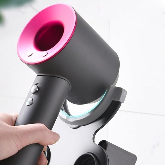 Hair Dryer Stand Holder,Hair Styler Storage Rack for Dyson Supersonic,Desk Aluminum Alloy Bracket,Power Plug and Nozzle Attachments Organizer For Bathrooms,Salons,or Bedrooms