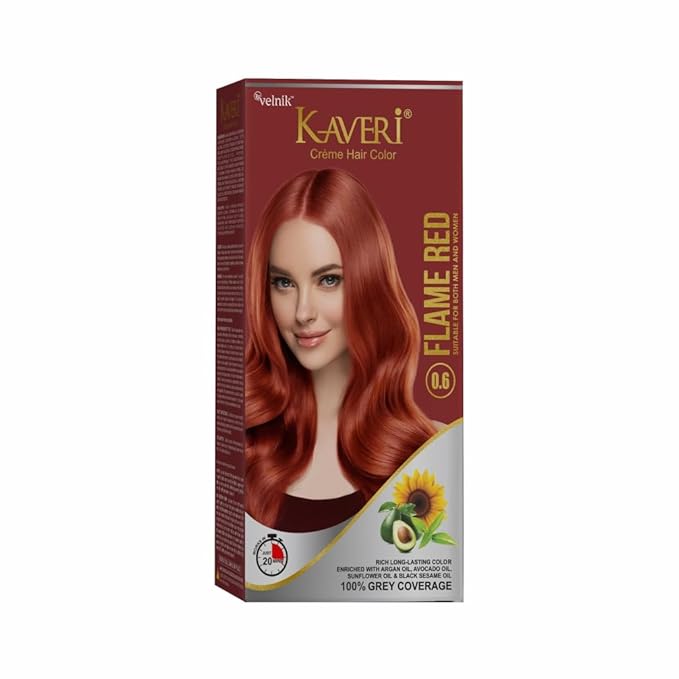 Creme Hair Color Permanent Hair Dye Color - With Improved Creme Formula for Gray Coverage Ammonia Free Hair Color Dye for Rich Bright Long lasting (Flame Red, 3.04 Fl Oz) - Pack Of 2