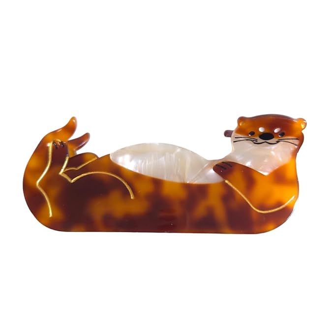 Novelty Sea Otter Hair Clip,Acetate Hair Claw,Big Hair Clips for Women