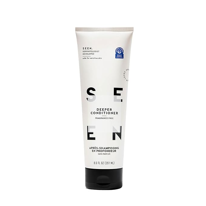 SEEN Deeper Conditioner, Fragrance Free - Non-Comedogenic & Hair Conditioner- Dermatologist-Developed - Safe for Sensitive, Eczema & Acne Prone Skin