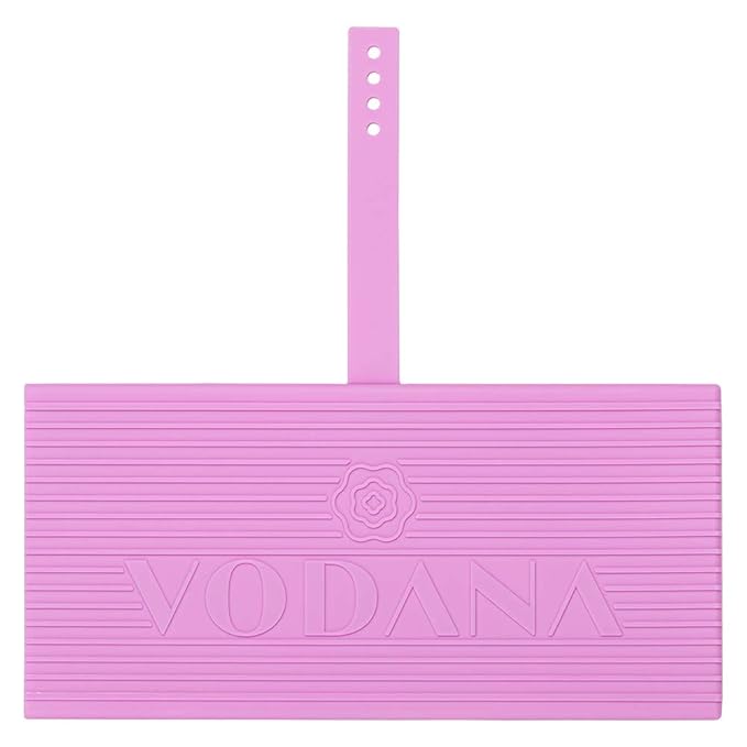 VODANA Multipurpose Silicone Pad - Heat-Resistant Rest & Travel Pouch for Hair Styling Irons, Includes Cord Organizer, 10x5 Inch (Pink) (Violet)