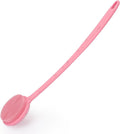Silicone Back Scrubber for Shower, 17in Lengthen Long Handle Body Brush, Double Sided Shower Brush for Shower Exfoliating and Massage Can Produce Rich Foam, Long Handle Back Scrubber for Men
