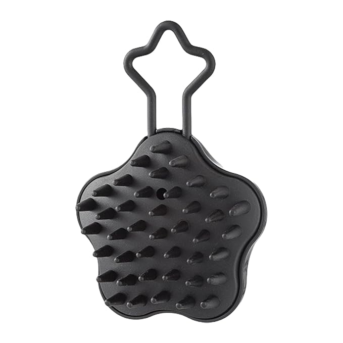 Silicone Scalp Massage Hair Washing Brush Wet and Dry Shampoo Brush Body Scrubber Bath Head Massage Brush
