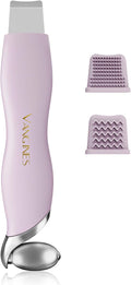 Blackhead Scraper Tool & Skin Scrubber Face Spatula for Blackhead Removal, Pore Cleaning, with Cooling Ice Roller & 2 Silicone Brush Heads (Berry Mauve)