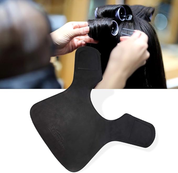 BARBER PRO Salon Cutting Collar, Waterproof Hair Cutting Cape Neck Fitting Accessories, with Adjustable Closure, Non-Slip Neck Wrap for Hairdressing, Hair Dye or Hair Cut -Black