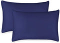 King Pillowcases by Pure Bamboo, Genuine 100% Organic Viscose Derived from Bamboo, Luxuriously Soft & Cooling, Double Stitching, Envelope Closure (2 King Pillowcases, Cobalt Blue)