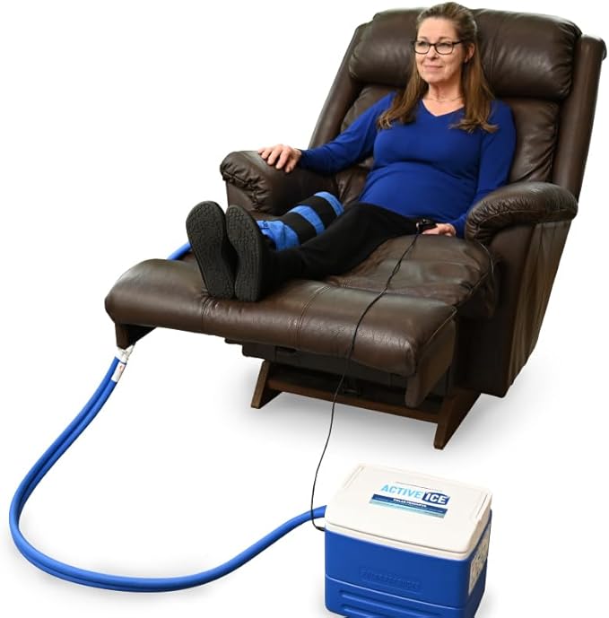 Polar Active Ice 3.0 | 9 QT Cold Therapy Ice Machine | Programmable Timer | Full Circumference Knee Pad | Cryotherapy Pain Relief System | Ace Bandage Style Compression