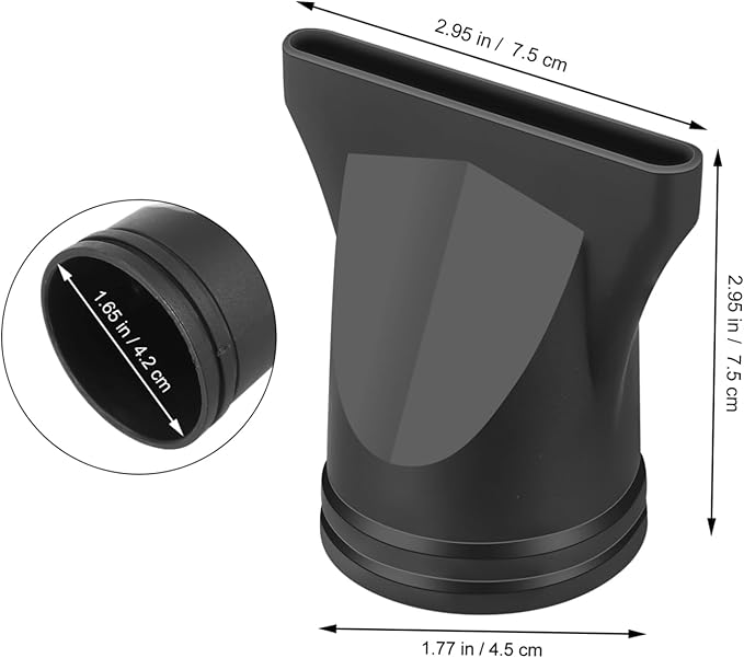 Cabilock Hair Dryer Diffuser Nozzle Attachment Universal Blow Dryer Concentrator Plastic Styling Tool for Salon and Home Hair Drying 2.95X2.95 Inches Black