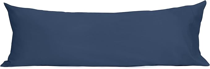 Sunflower Body Pillowcase 100% Cotton Long Pillow Cover/Case Envelope Closure 1 Pack, 21×54 inches Crown Blue, Soft and Breathable