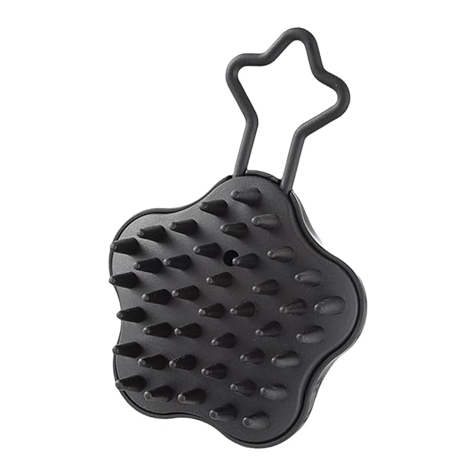 Silicone Scalp Massage Hair Washing Brush Wet and Dry Shampoo Brush Body Scrubber Bath Head Massage Brush