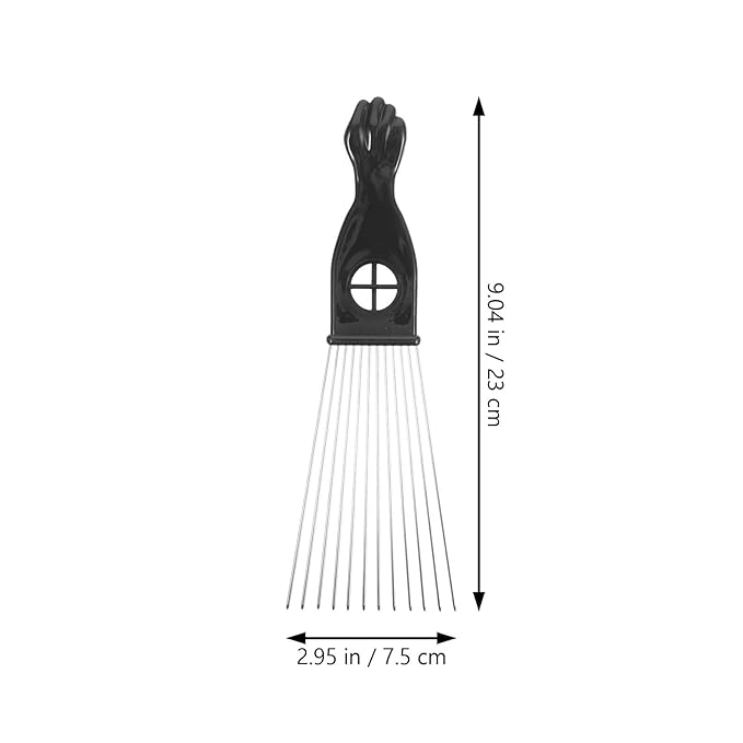 TIDTALEO 3Pcs Stainless Steel Metal Hair Pick Comb Wide Tooth Afro Comb for Men Hair Styling and Detangling Tool