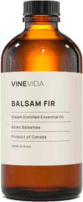 VINEVIDA Balsam Fir Essential Oil - 4 oz Undiluted - DIY Candle Scents - Bulk for Soap Making & Skin Safe