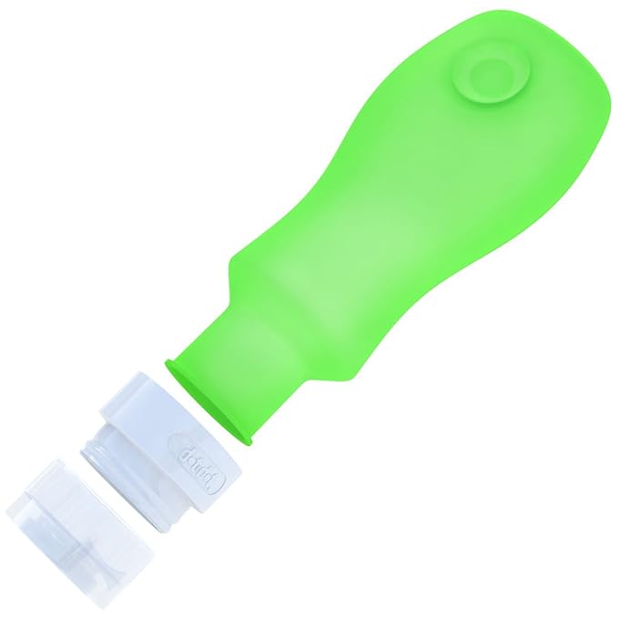 Dot&Dot Travel Bottles, White/Blue/Green/Purple, 1.25 oz, Set of 4