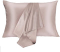 Silk Pillowcase for Hair and Skin 2 Pack 100% Mulberry Silk Bed Pillowcase Hypoallergenic Soft Breathable Both Sides Silk Pillow Case with Hidden Zipper, Pillow Cases (Standard, ApricotGray)