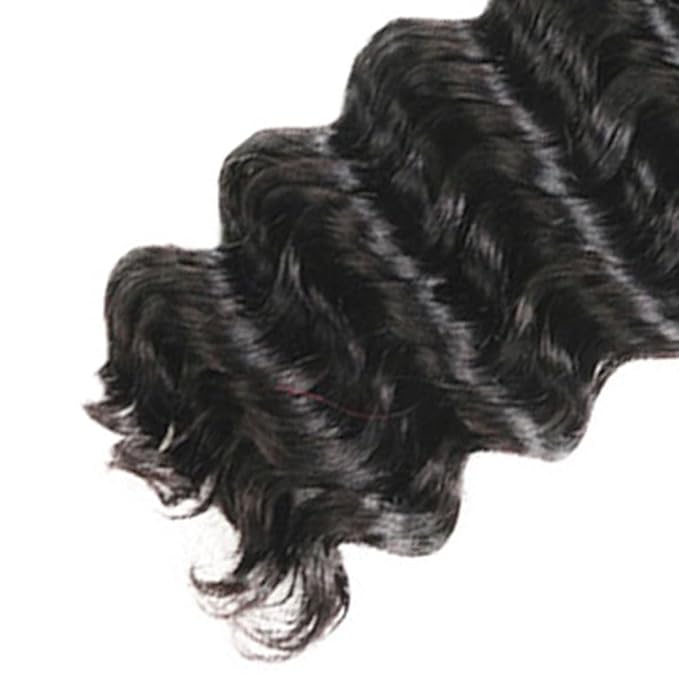 22 Inch Deep Wave Bundles Natural Color Human Hair Bundles Natural Black Deep Wave Human Hair Bundles Color 1B Deep Wave Bundles