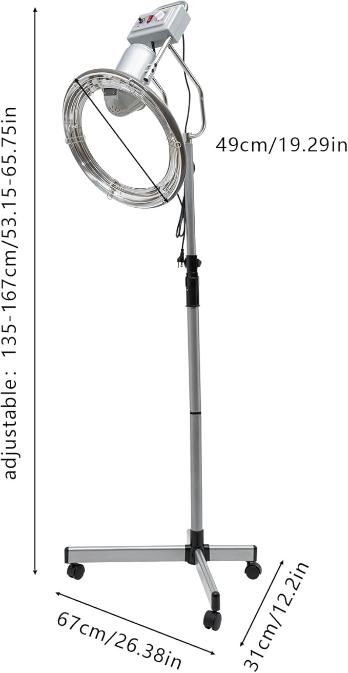 Hair Steamer Professional Hair Salon Steamer,Stand Hair Dryer, Orbiting Rotating Hairs Processor with Wheels,3 in 1 Orbiting HairDryer,HairDryer Accelerator, Perm Styling