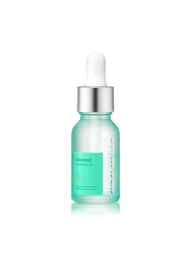 SHEGLAM Hair & Scalp Oil - 0.5 fl oz, Hydrating Serum, Macadamia & Grapeseed Oils, Soothes Dry Scalp, Balances Sebum, Adds Shine, For Sensitive Scalp & Dandruff (Coconut)
