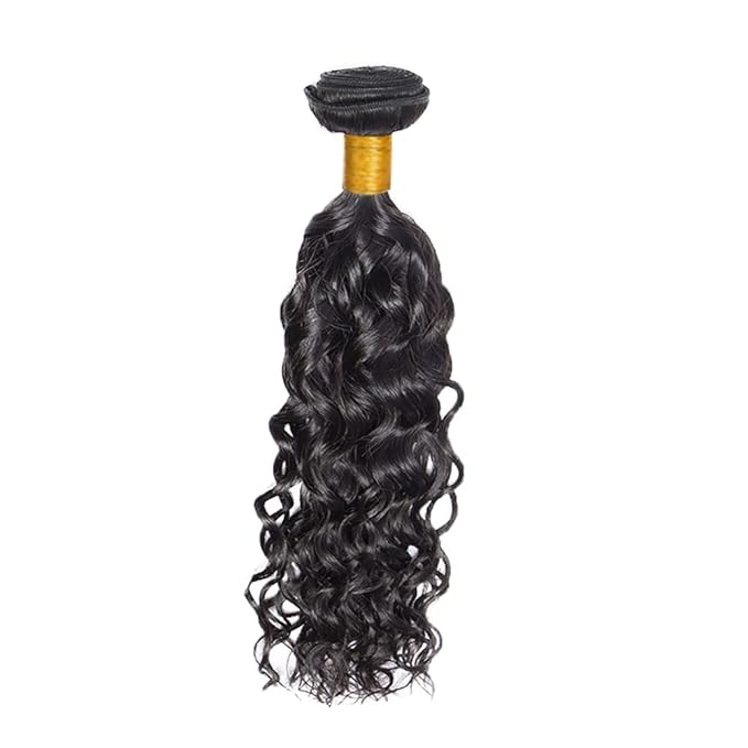 Bundles Human Hair Natural Black Water Wave Bundles 26 Inch Niegmeag Grade 8A Peruvian Virgin Hair Extensions Double Weft Color 1B Wet and Wavy Bundle