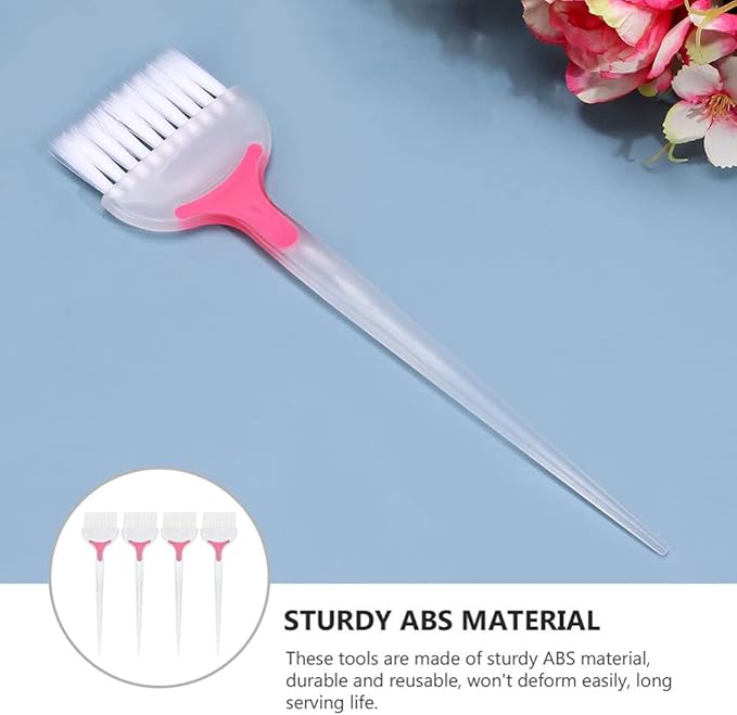 Beaupretty Salon Hair Dye Brush Kit: 4PCS Tint & Highlight Brushes Hair Coloring Brush Hair Dye Brush for Hair Dye, Hair Color Hair Highlighting