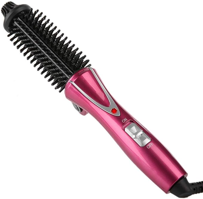 Hair Curler Brush, 30W Foldable Curling Iron Comb Salon Air Paddle Styling Brushes Generator Ceramic Lightweight Hot Air Volumize Hair Brush for Volume and Soft Curls(US)