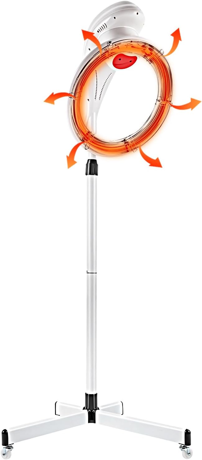 3-in-1 Orbital Rotating Hair Processor - 950W Infrared Hooded Dryer Steamer with with Adjustable Height and Wheels for Perm Styling, Hair Care Station for Salon Home Use