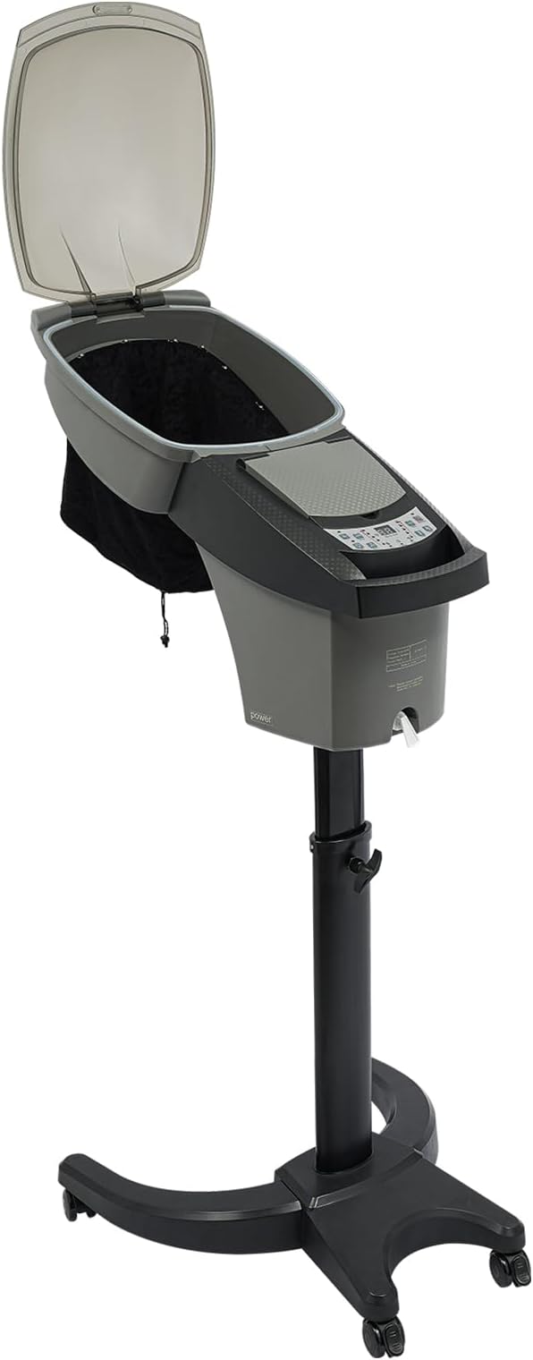 Salon Hair Steamer, 700W 7 Color Light Professional O3 Ozone Salon Micro Mister Height Adjust Hair Hairdressing Color Processor Machine HairTreatment Machine (Black)