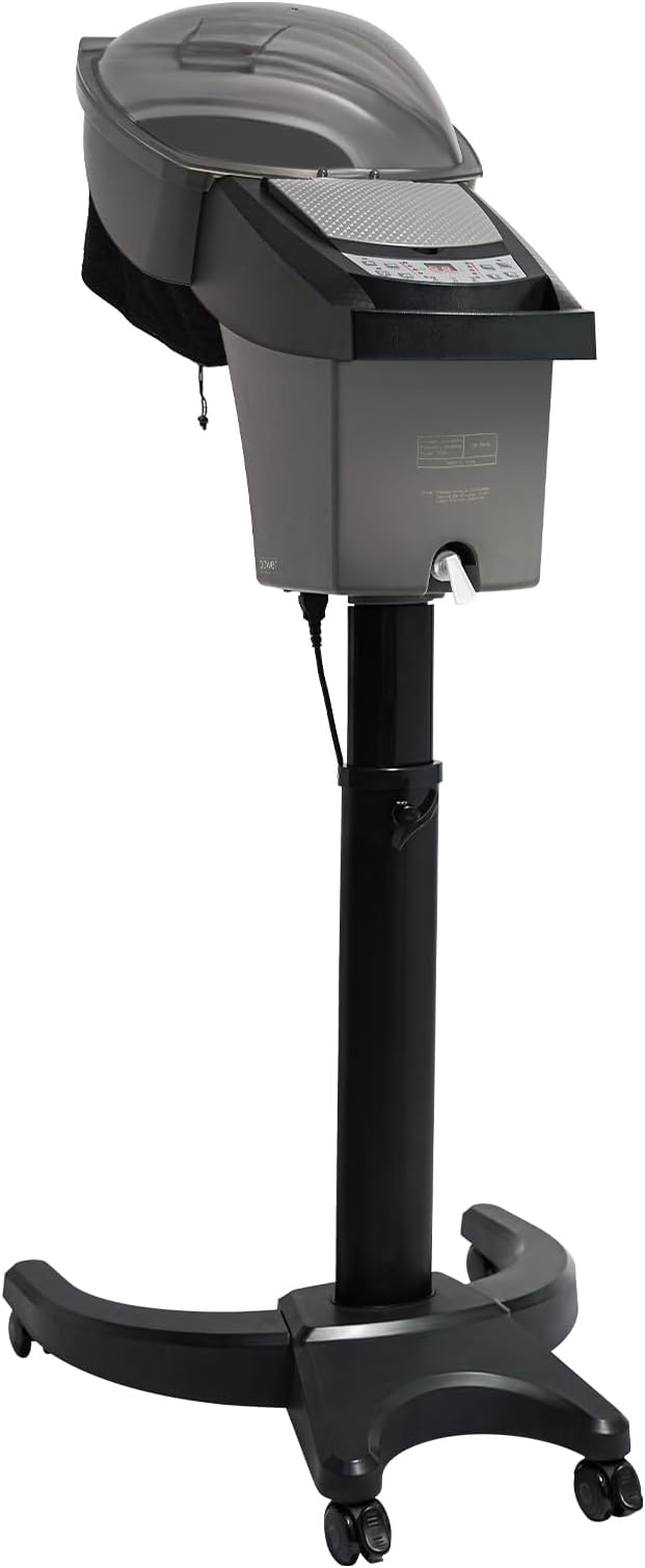 Professional Standing Hair Steamer 700W, Multi-Function Household Hair Salon Steamer with Hair Care Hood, 50-58.66in Adjustable Height, 7-Color Light for for Home, Beauty Salon Spa Equipment (Black)
