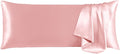 THXSILK Set of 2 Silk Pillowcase for Hair and Skin, 100% Mulberry Silk Bed Pillowcase Ultra-Soft, Hypoallergenic Soft Breathable Silk Pillow Case with Hidden Zipper, Body Size 20"x54", Pink