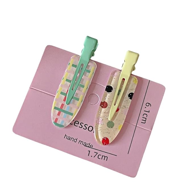 2 Pcs Cute fruit hair clip for Women Girls thick,thin hair.No Bend No Crease Hair Clips for styling sectioning hair barretters fine (Bobo sugar)