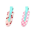 2 Pcs Cute fruit hair clip for Women Girls thick,thin hair.No Bend No Crease Hair Clips for styling sectioning hair barretters fine (Cherry yogurt)