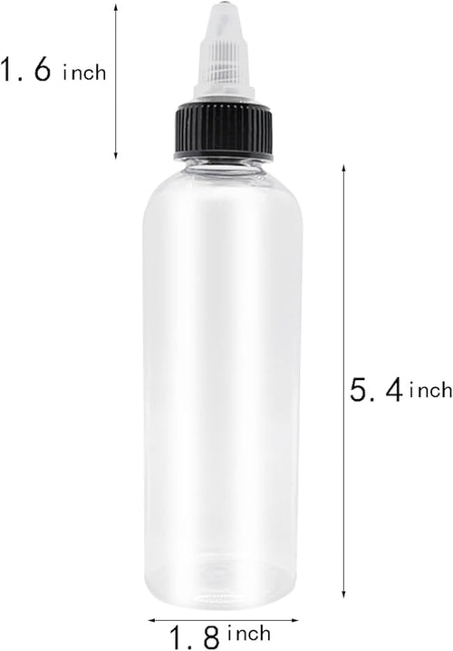 3 Pcs 6oz Dispensing Bottles, Plastic Squeeze Bottles with Twist Top Cap