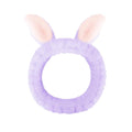 Jowmoy Cute Rabbit Ears Headband Frog Eye Elastic to Wash Face for Women Makeup Shower Spa.