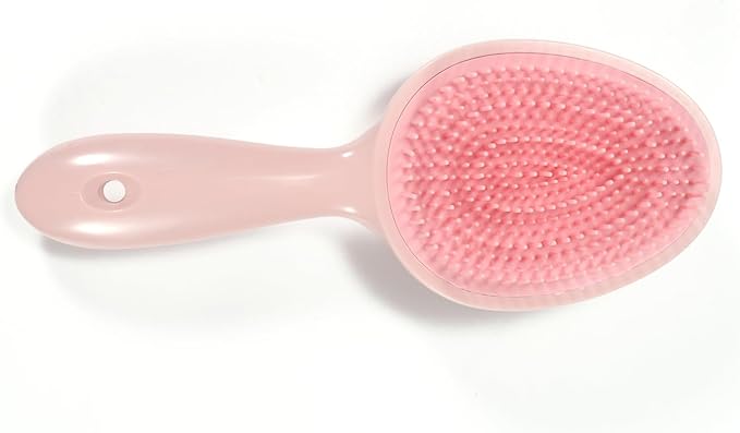 Double Sided Scalp Massager Hair Growth, Shampoo Brush Head Scalp Massager for Hair Growth Scalp Scrubber with Soft Silicone Bristles (Double Pink)