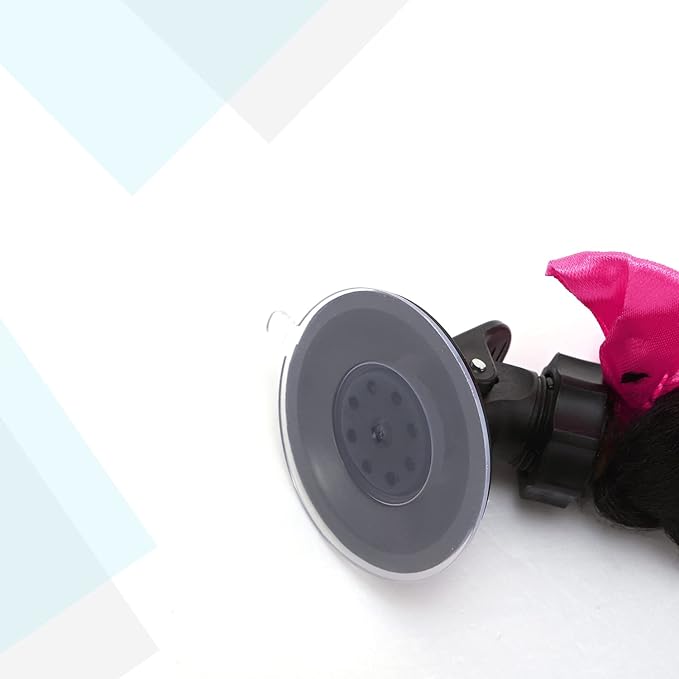 SEGO 1PCS/2PCS Helmet Pigtail Braids with Detachable Suction Cup Bowknot Ponytail Hair Many Colors (Helmet not Included)