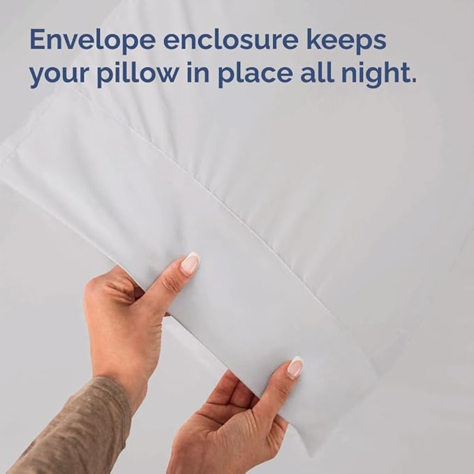 King Pillow Cases - 2 Pack - Super Soft Pillowcase Covers - Envelope Enclosure - Hotel Quality Pillow Protectors - Wrinkle Free, Shrink & Stain Resistant - Machine Washable - 20" x 40" (French Grey)