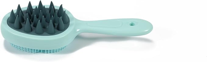 Double Sided Scalp Massager Hair Growth, Shampoo Brush Head Scalp Massager for Hair Growth Scalp Scrubber with Soft Silicone Bristles (Double Green)