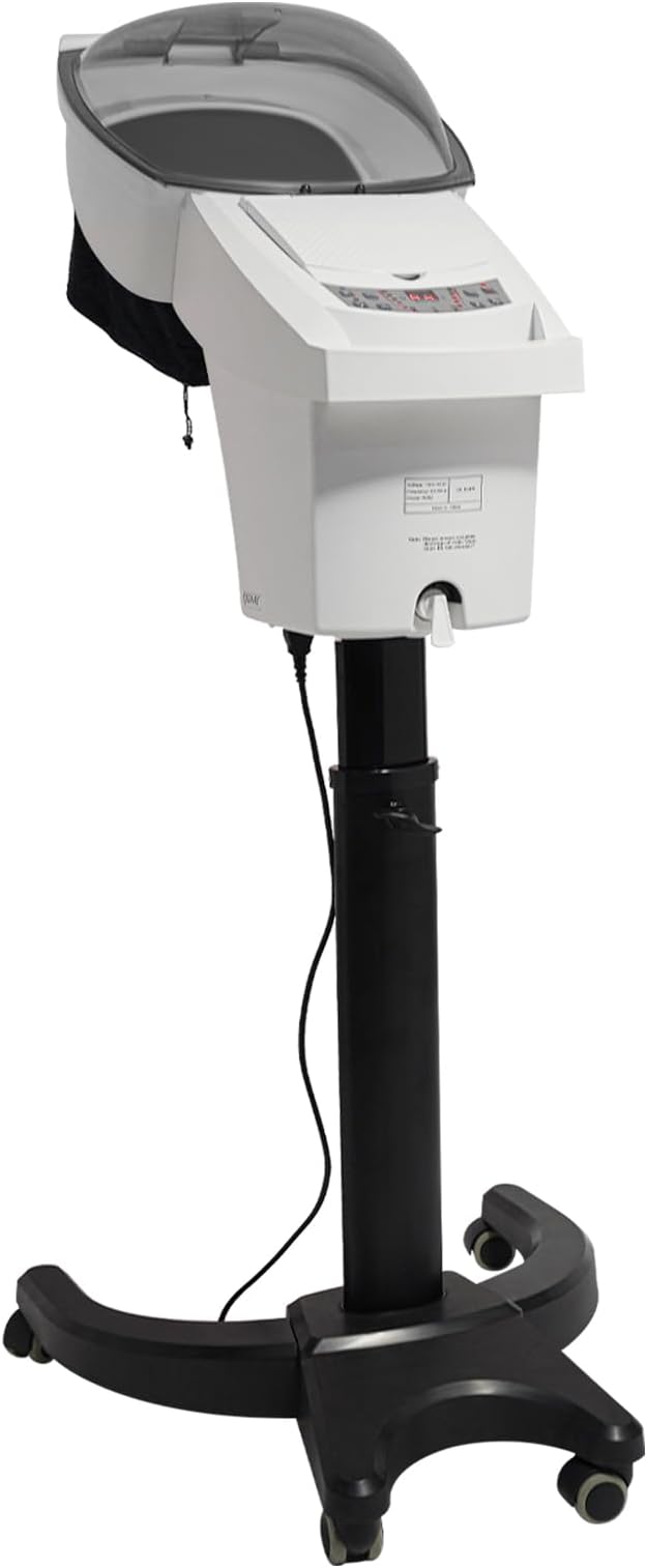 Hair Steamer, 7 Light Professional Salon Hair Steamer Machine 700W Height Adjust Ozone Household Hair Care Oil Treatment Dyeing Machine for Salons, Barbershops (White)