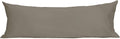 Sunflower Body Pillowcase 100% Cotton Long Pillow Cover/Case Envelope Closure 1 Pack, 21×54 inches Taupe Gray, Soft and Breathable