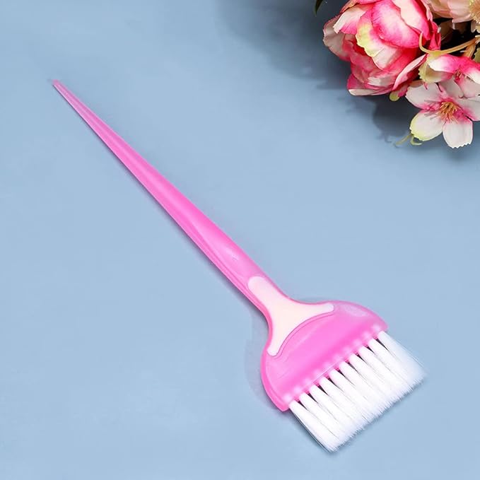 Beaupretty 4PCS Hair Dye Brush Hair Color Brush Hair Tint Highlight Salon Barber Hair Coloring Applicator Kit Pink