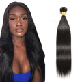 30 Inch Color 1B Straight Bundles Human Hair Natural Black Bundles Brazilian Virgin Remy Hair Extensions Double Weft Soft and Silky Natural Black Straight Bundle Hair Weave 100g